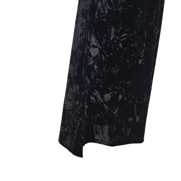 Evelyn Blue Velvet Dress Spaghetti Strap Slip Juniors Large‎ Black Y2K Formal - Picture 10 of 11